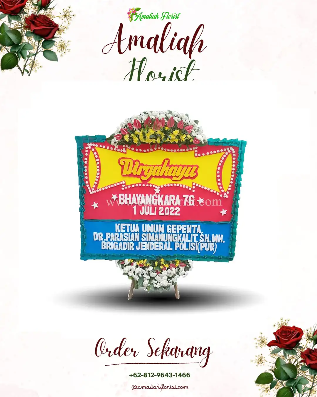 Papan Bunga HUT Ulang Tahun Karang Baru